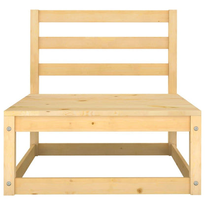 Garten-Mittelsofa mit Kissen Massivholz Kiefer - Pazzar.ch