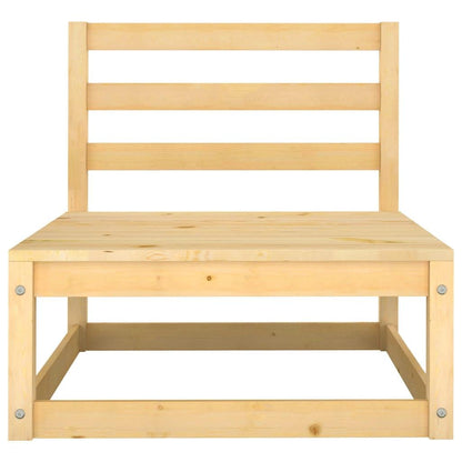 Garten-Mittelsofa mit Kissen Massivholz Kiefer - Pazzar.ch