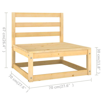2-tlg. Garten-Lounge-Set mit Kissen Massivholz Kiefer - Pazzar.ch
