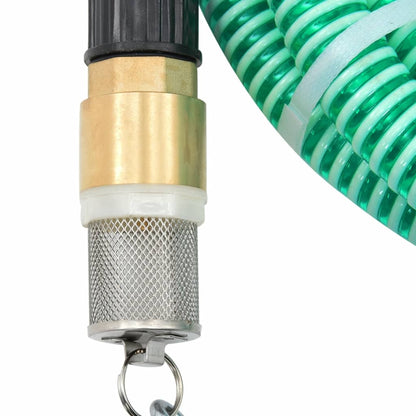 Saugschlauch mit Messing-Anschlüssen Grün 1,1" 20 m PVC - Pazzar.ch