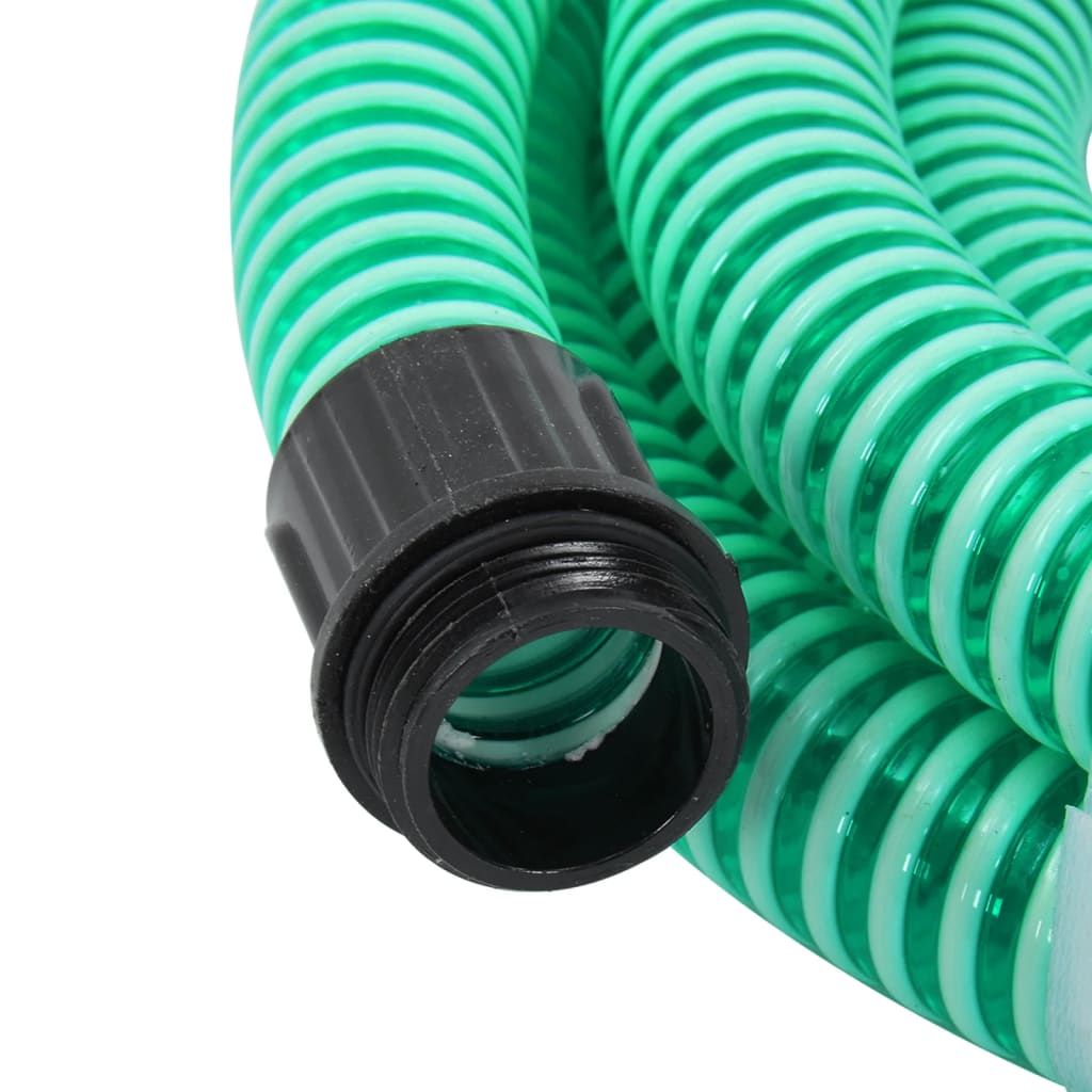 Saugschlauch mit Messing-Anschlüssen Grün 1,1" 25 m PVC - Pazzar.ch