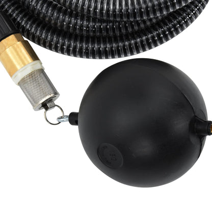 Saugschlauch mit Messing-Anschlüssen Schwarz 1,1" 15 m PVC - Pazzar.ch