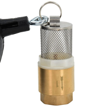 Saugschlauch mit Messing-Anschlüssen Schwarz 1,1" 15 m PVC - Pazzar.ch