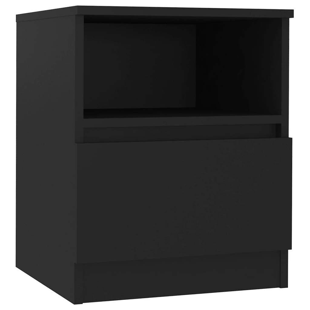 Nachttische 2 Stk. Schwarz 40x40x50 cm Holzwerkstoff - Pazzar.ch