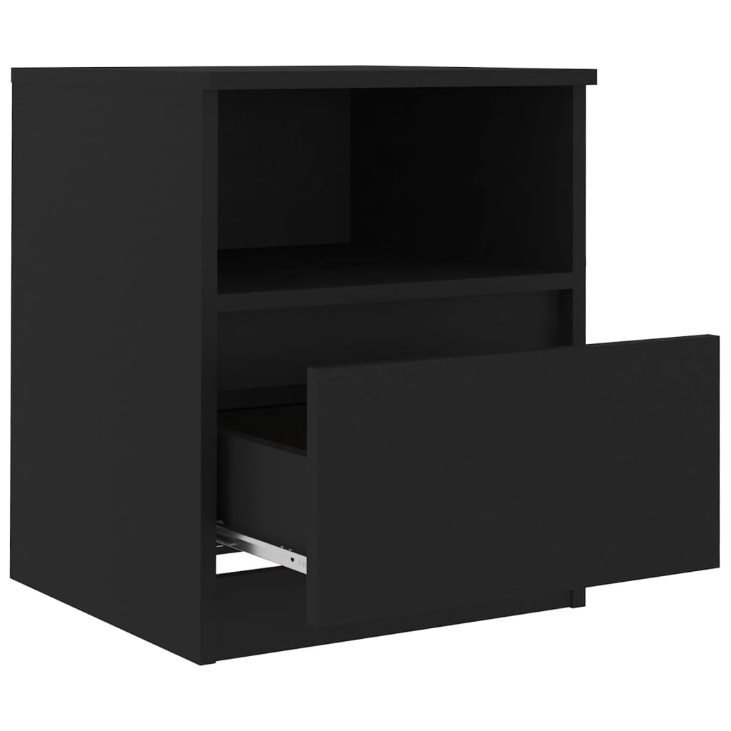 Nachttische 2 Stk. Schwarz 40x40x50 cm Holzwerkstoff - Pazzar.ch