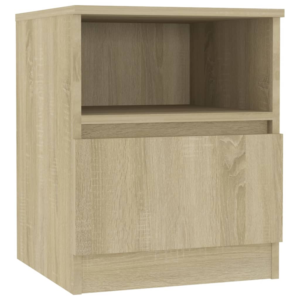 Nachttische 2 Stk. Sonoma-Eiche 40x40x50 cm Holzwerkstoff - Pazzar.ch