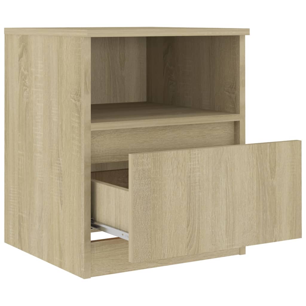 Nachttische 2 Stk. Sonoma-Eiche 40x40x50 cm Holzwerkstoff - Pazzar.ch