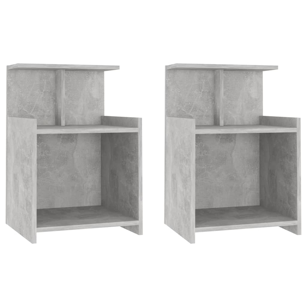 Nachttische 2 Stk. Betongrau 40x35x60 cm Holzwerkstoff - Pazzar.ch