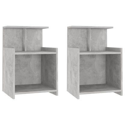 Nachttische 2 Stk. Betongrau 40x35x60 cm Holzwerkstoff - Pazzar.ch