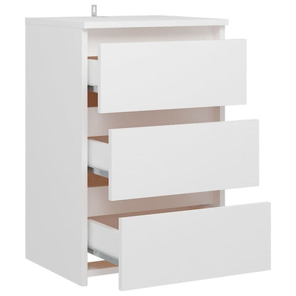 Nachttische 2 Stk. Weiß 40x35x62,5 cm Holzwerkstoff - Pazzar.ch