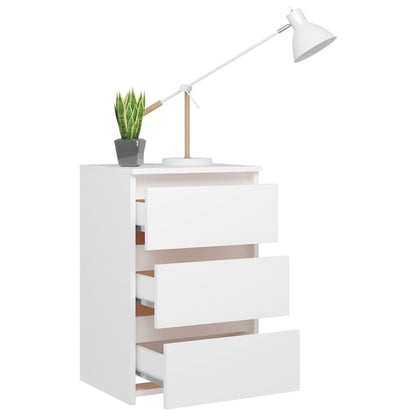 Nachttische 2 Stk. Weiß 40x35x62,5 cm Holzwerkstoff - Pazzar.ch