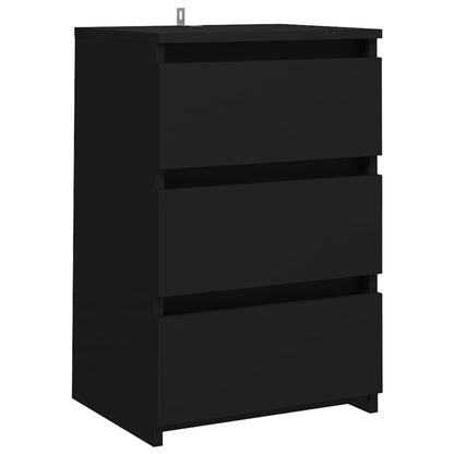 Nachttische 2 Stk. Schwarz 40x35x62,5 cm Holzwerkstoff - Pazzar.ch