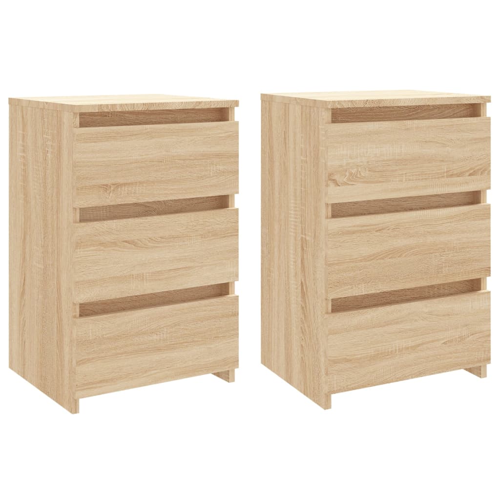 Nachttische 2 Stk. Sonoma-Eiche 40x35x62,5 cm Holzwerkstoff - Pazzar.ch