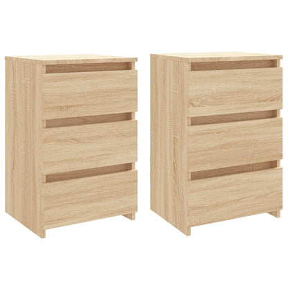 Nachttische 2 Stk. Sonoma-Eiche 40x35x62,5 cm Holzwerkstoff - Pazzar.ch
