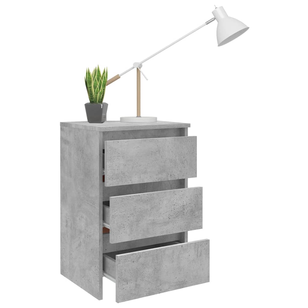 Nachttisch Betongrau 40x35x62,5 cm Holzwerkstoff - Pazzar.ch