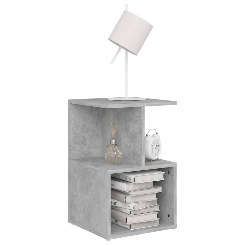 Nachttisch Betongrau 35x35x55 cm Holzwerkstoff - Pazzar.ch
