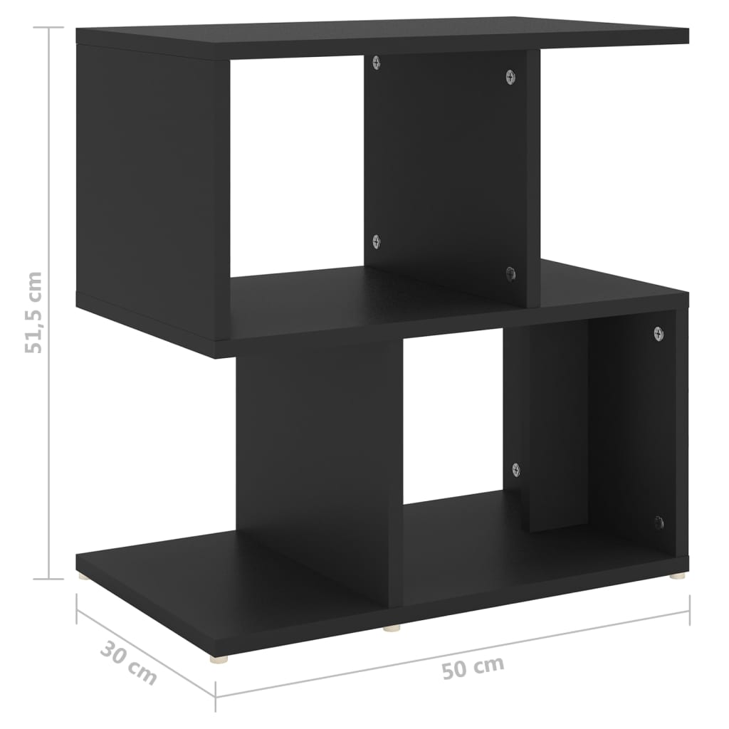 Nachttisch Schwarz 50x30x51,5 cm Holzwerkstoff - Pazzar.ch