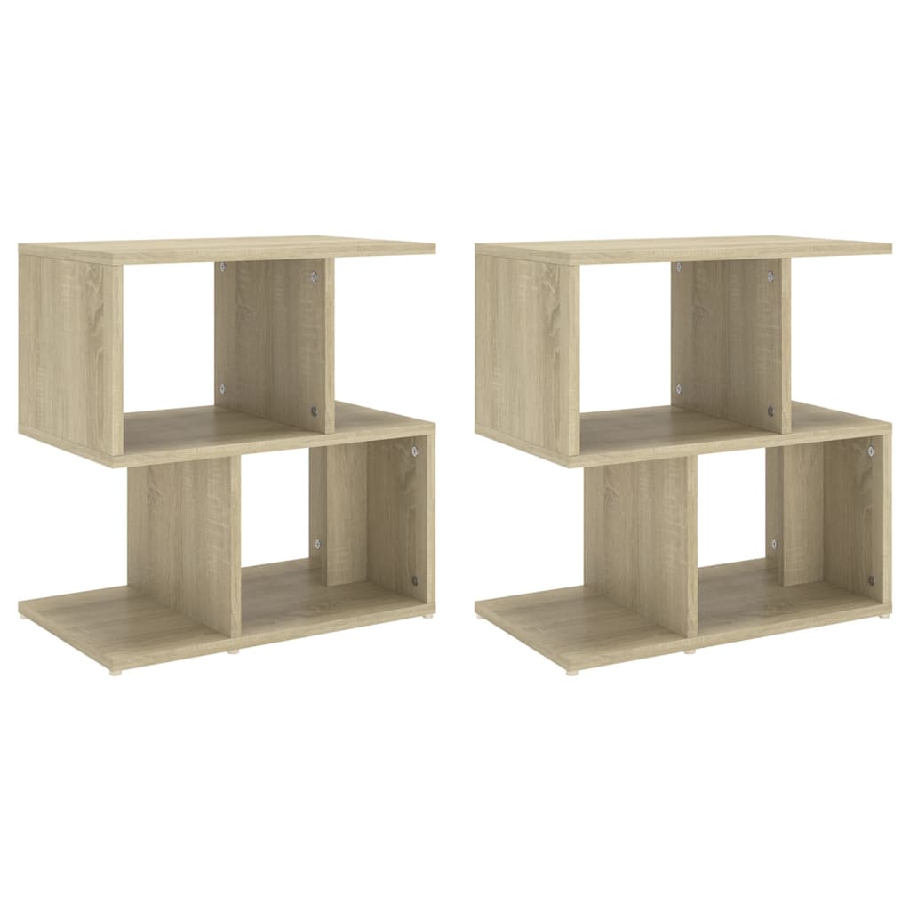 Nachttische 2 Stk. Sonoma-Eiche 50x30x51,5 cm Holzwerkstoff - Pazzar.ch