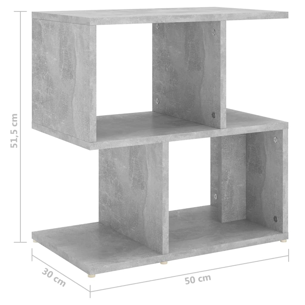 Nachttisch Betongrau 50x30x51,5 cm Holzwerkstoff - Pazzar.ch