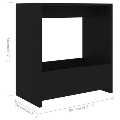 Beistelltisch Schwarz 50x26x50 cm Holzwerkstoff - Pazzar.ch