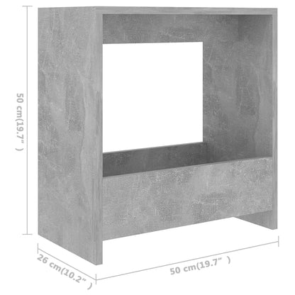 Beistelltisch Betongrau 50x26x50 cm Holzwerkstoff - Pazzar.ch