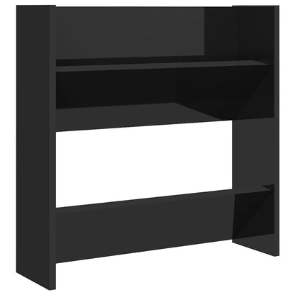 Wand-Schuhschränke 2 Stk. Hochglanz-Schwarz 60x18x60 cm - Pazzar.ch