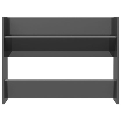 Wand-Schuhschrank Hochglanz-Grau 80x18x60 cm Holzwerkstoff - Pazzar.ch