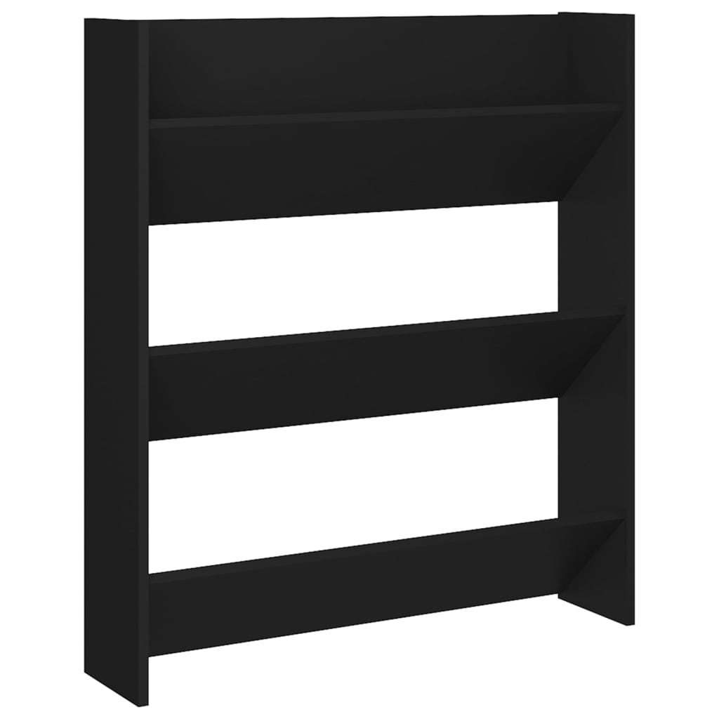 Wand-Schuhschrank Schwarz 80x18x90 cm Holzwerkstoff - Pazzar.ch