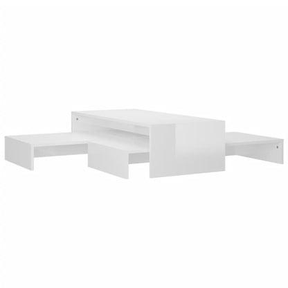 Satztisch-Set Hochglanz-Weiß 100x100x26,5 cm - Pazzar.ch