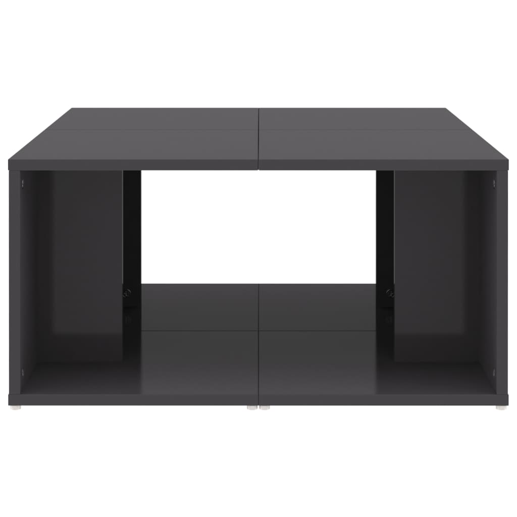 Couchtische 4 Stk. Hochglanz-Grau 33x33x33 cm Holzwerkstoff - Pazzar.ch
