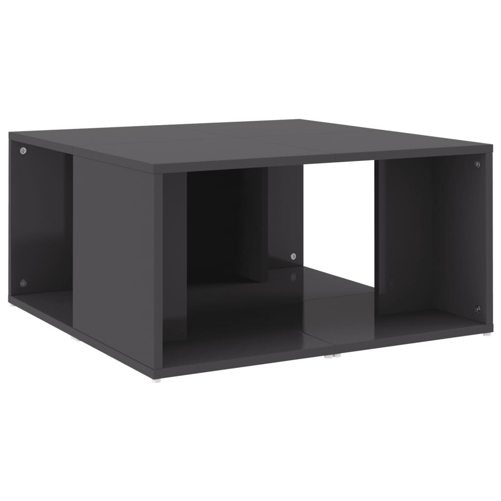 Couchtische 4 Stk. Hochglanz-Grau 33x33x33 cm Holzwerkstoff - Pazzar.ch