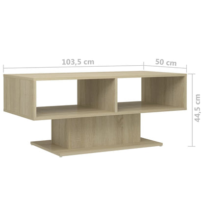 Couchtisch Sonoma-Eiche 103,5x50x44,5 cm Holzwerkstoff - Pazzar.ch