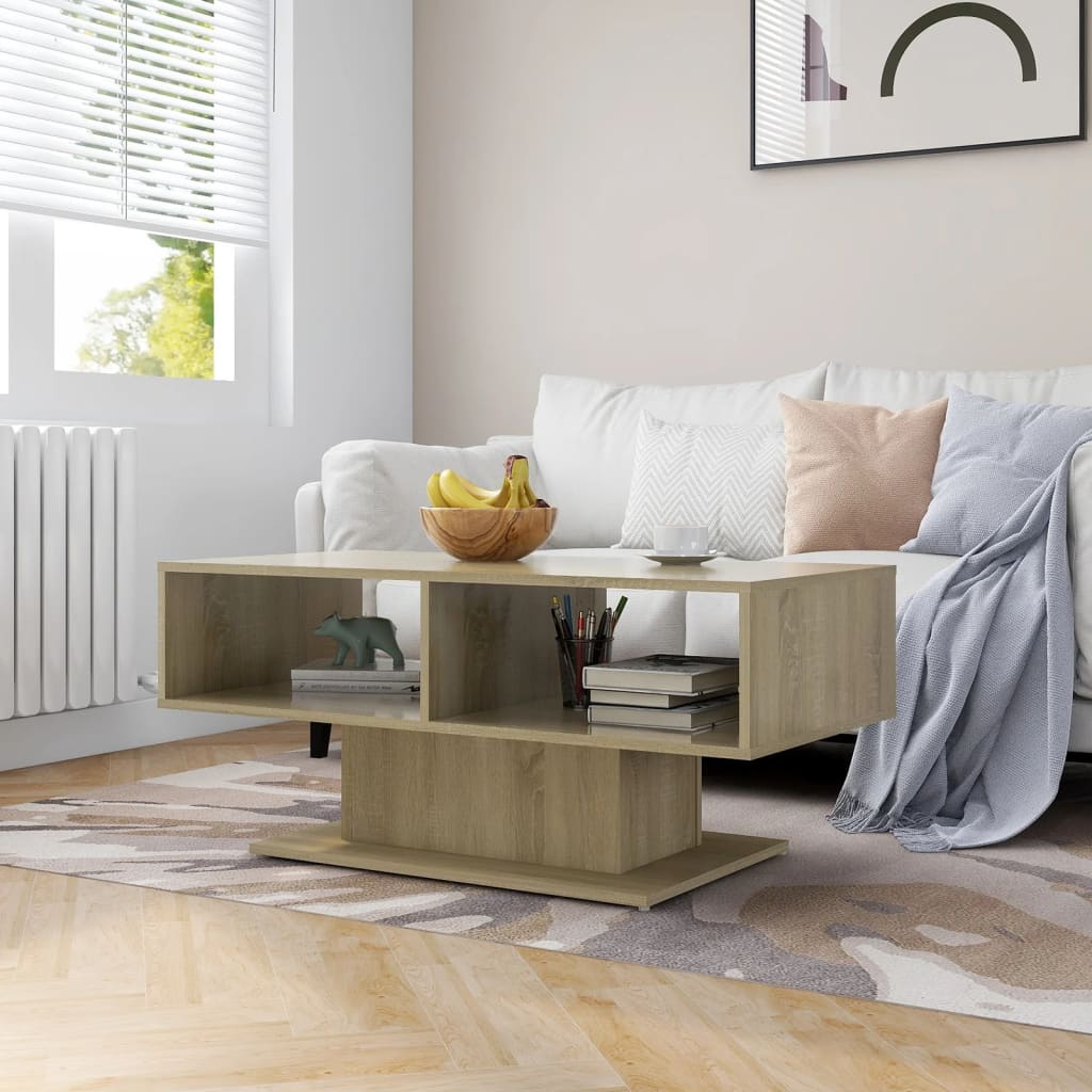 Couchtisch Sonoma-Eiche 103,5x50x44,5 cm Holzwerkstoff - Pazzar.ch