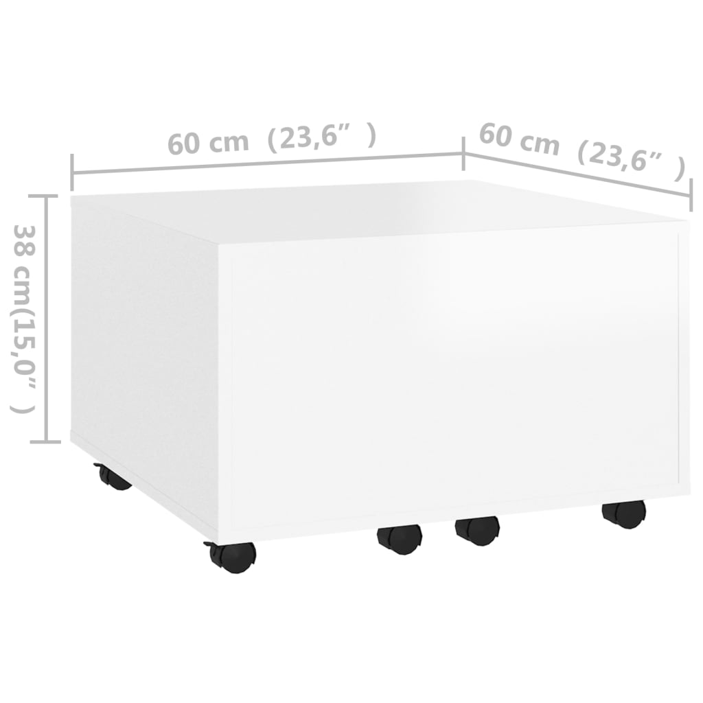 Couchtisch Weiß 60x60x38 cm Holzwerkstoff - Pazzar.ch