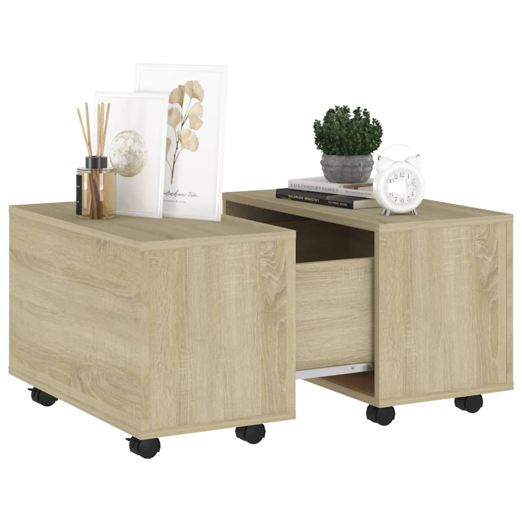 Couchtisch Sonoma-Eiche 60x60x38 cm Holzwerkstoff - Pazzar.ch