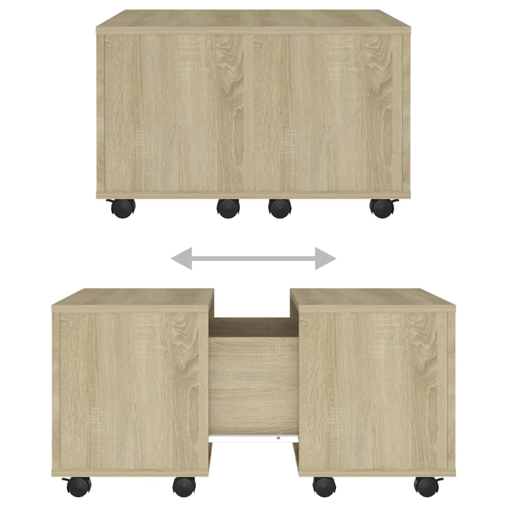 Couchtisch Sonoma-Eiche 60x60x38 cm Holzwerkstoff - Pazzar.ch