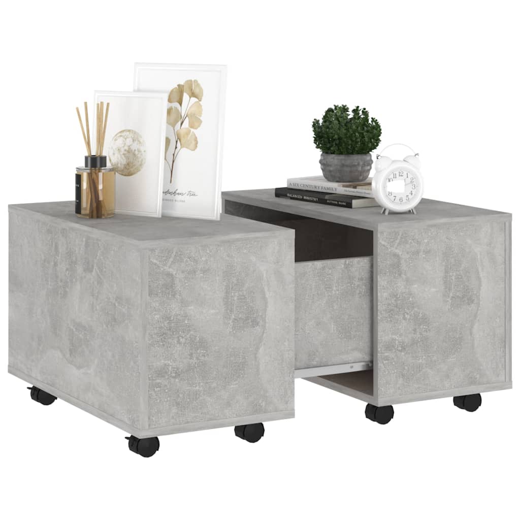 Couchtisch Betongrau 60x60x38 cm Holzwerkstoff - Pazzar.ch