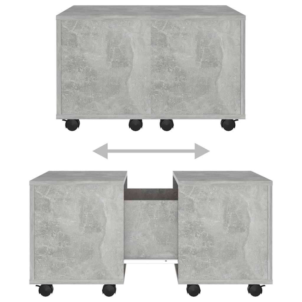 Couchtisch Betongrau 60x60x38 cm Holzwerkstoff - Pazzar.ch