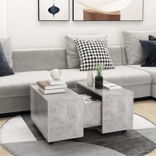 Couchtisch Betongrau 60x60x38 cm Holzwerkstoff - Pazzar.ch