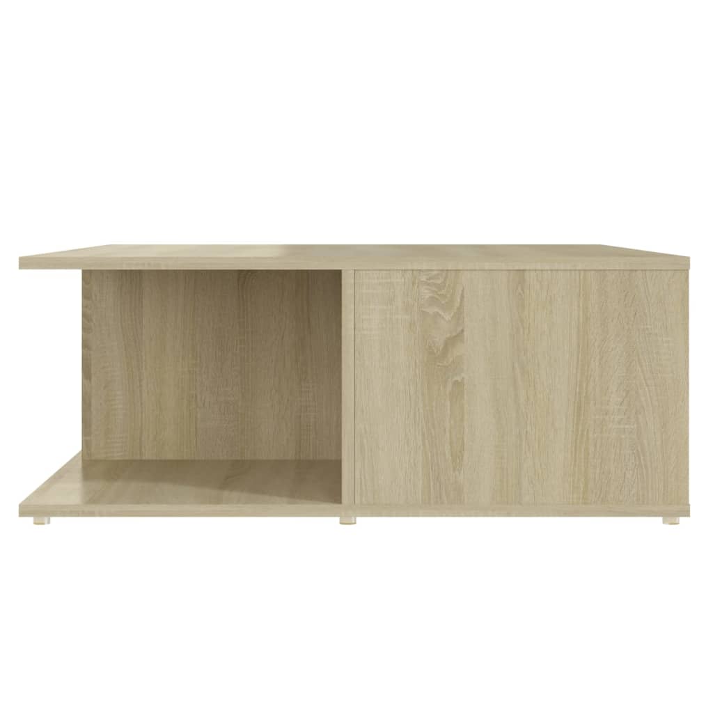 Couchtisch Weiß und Sonoma-Eiche 80x80x31 cm Holzwerkstoff - Pazzar.ch