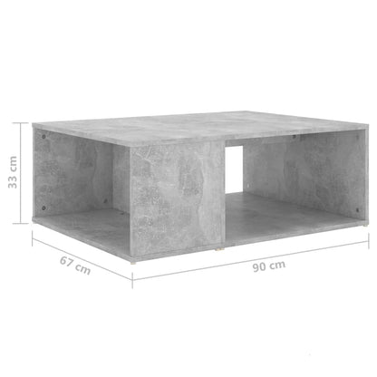 Couchtisch Betongrau 90x67x33 cm Holzwerkstoff - Pazzar.ch