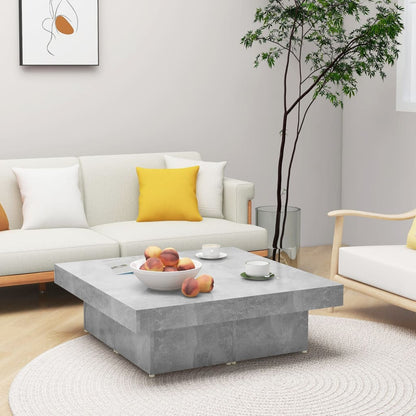 Couchtisch Betongrau 90x90x28 cm Holzwerkstoff - Pazzar.ch