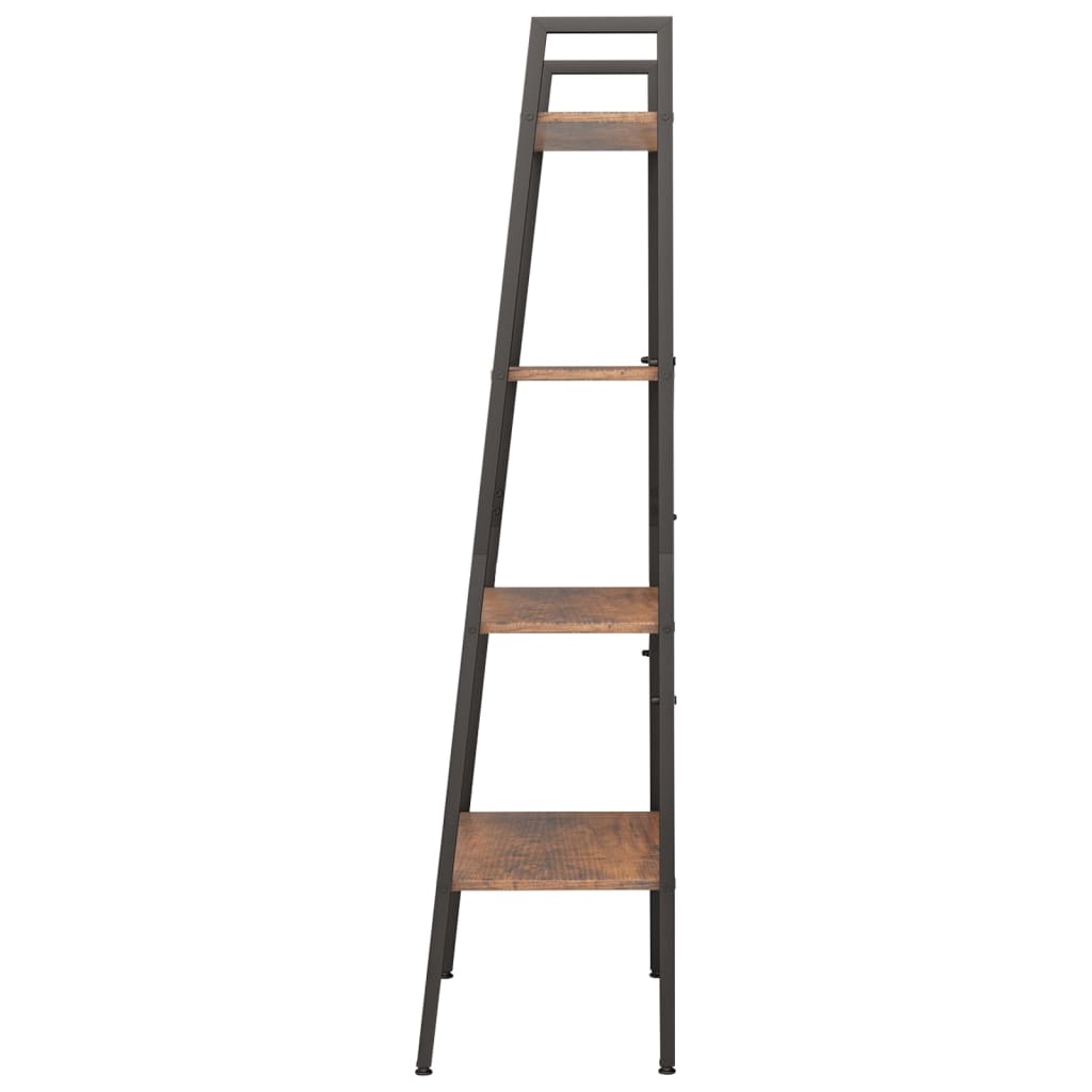 Standregal 4 Böden Dunkelbraun und Schwarz 56x35x140 cm - Pazzar.ch