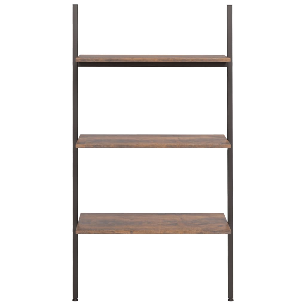 Leiterregal mit 3 Böden Dunkelbraun und Schwarz 64x34x116 cm - Pazzar.ch