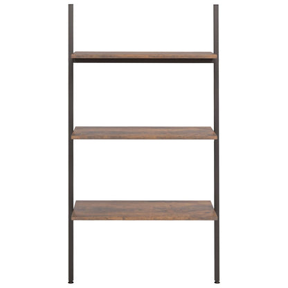 Leiterregal mit 3 Böden Dunkelbraun und Schwarz 64x34x116 cm - Pazzar.ch