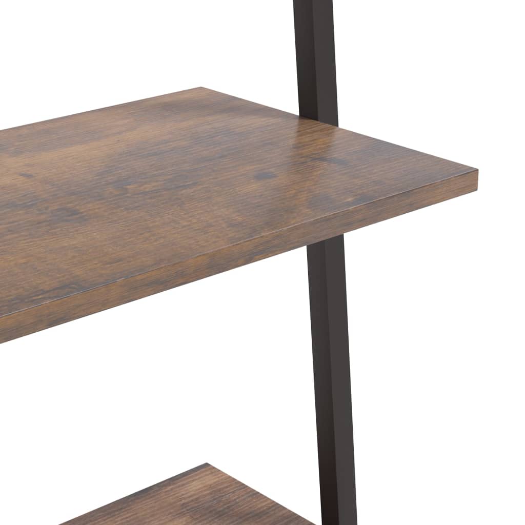 Leiterregal mit 3 Böden Dunkelbraun und Schwarz 64x34x116 cm - Pazzar.ch