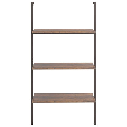 Leiterregal mit 3 Böden Dunkelbraun und Schwarz 64x35x120,5cm - Pazzar.ch