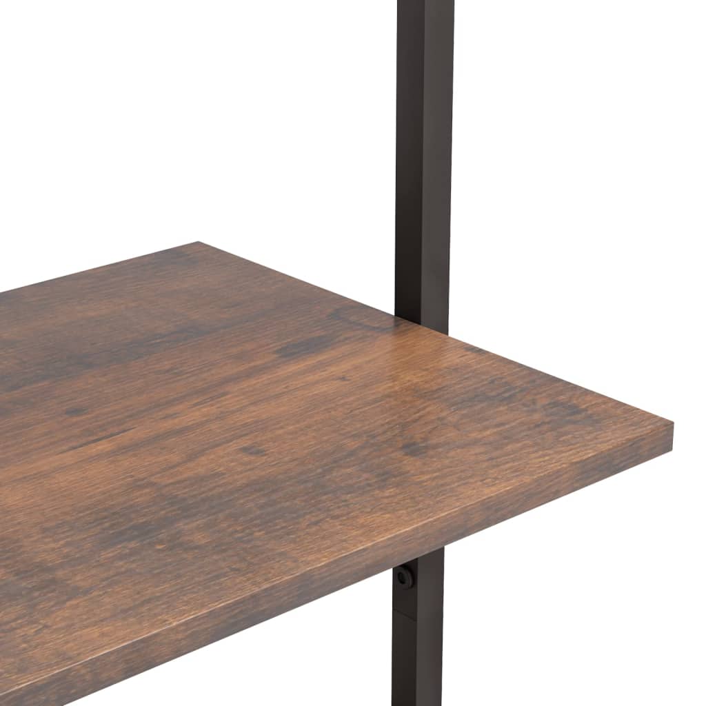 Leiterregal mit 3 Böden Dunkelbraun und Schwarz 64x35x120,5cm - Pazzar.ch