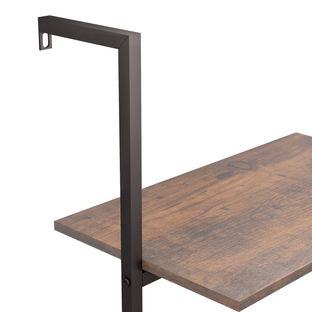 Leiterregal mit 3 Böden Dunkelbraun und Schwarz 64x35x120,5cm - Pazzar.ch