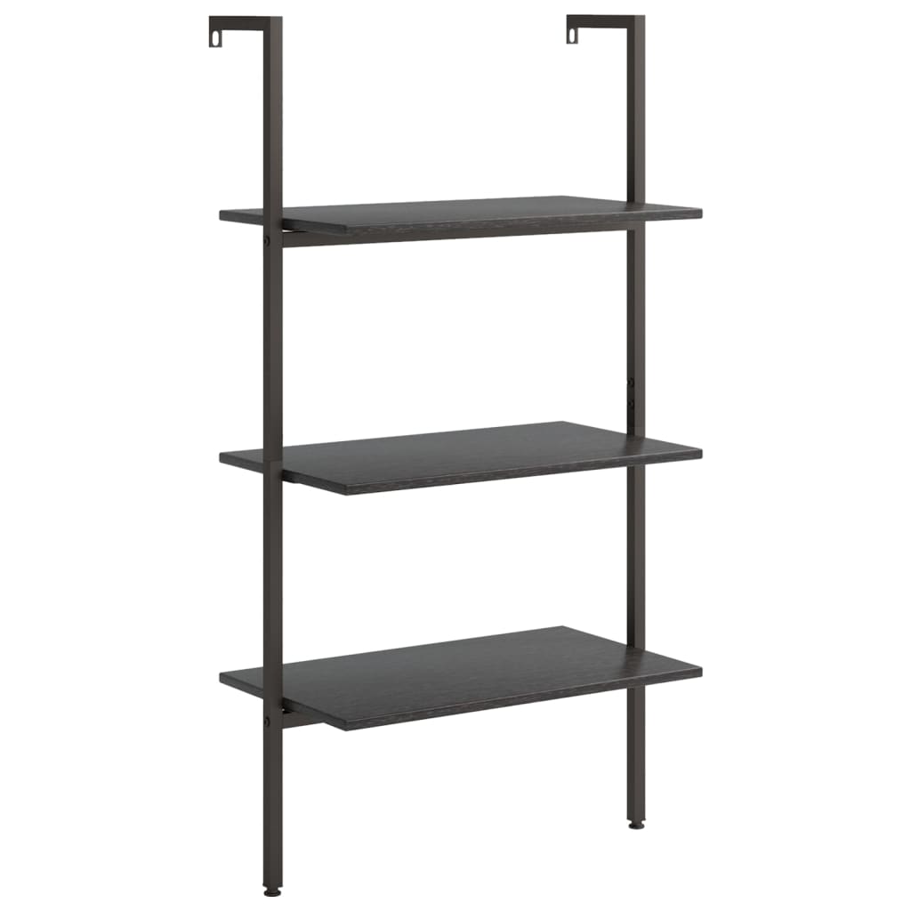 Leiterregal mit 3 Böden Schwarz 64x35x120,5 cm - Pazzar.ch